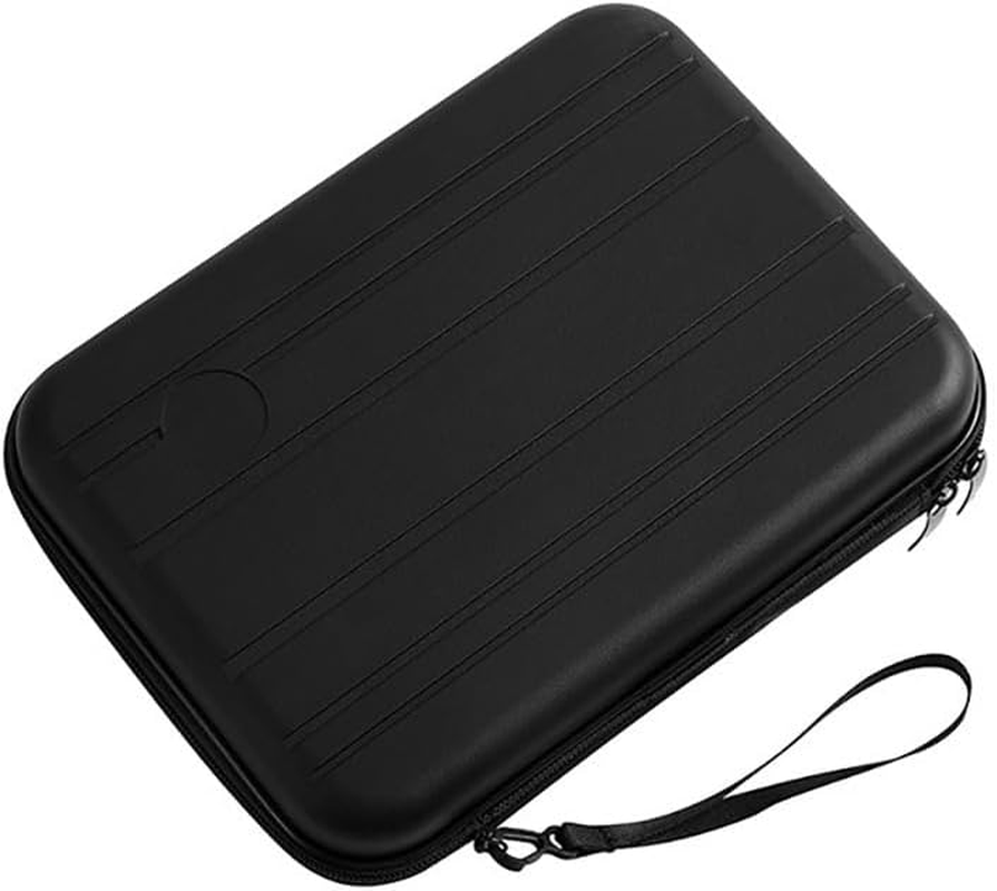 Jikfete Hard Shell Portable Cosmetic Toiletry Bag, Large Capacity Light Waterproof Beauty Makeup Travel Protective Storage Case Box, Large White, Fashion