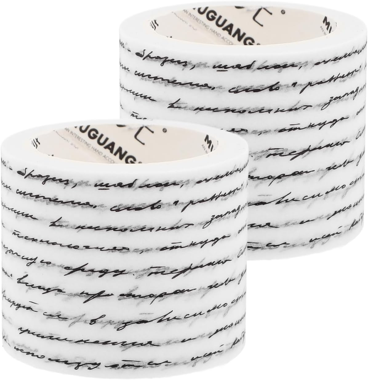 4Rolls Handwritten Washi Tape Set DIY Adhesive Decorative Washi Masking Tape for Scrapbooking Crafts Metallic Colors for Home Decor and Gifting