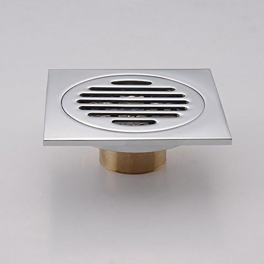 Square Floor Drain Thickened Stainless Steel Bathroom Tile Insert Floor Drainer Anti-Odor Anti-Clogging Shower Floor Drain with Removable Strainer- Waste Grate Strainer for Kitchen, Washroom, Hotel image number 4