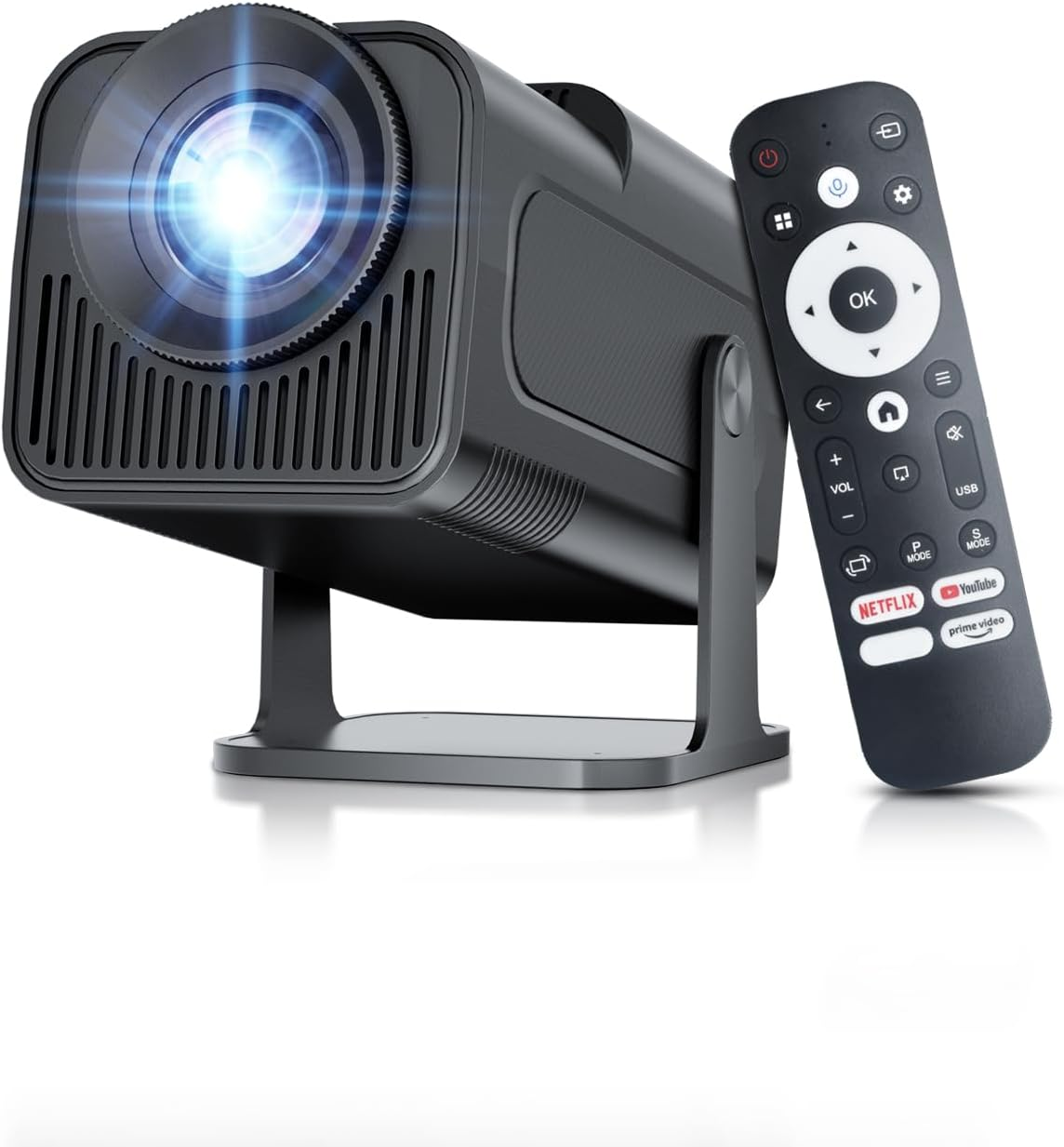 Salange Official Netflix Mini Projector 4K Home Cinema Support, Mobile Phone Projector Smart Projector for Home Cinema / Outdoor, Portable Projector with 5G Wifi and BT5.3, HY320MAX FHD 1080P image number 3