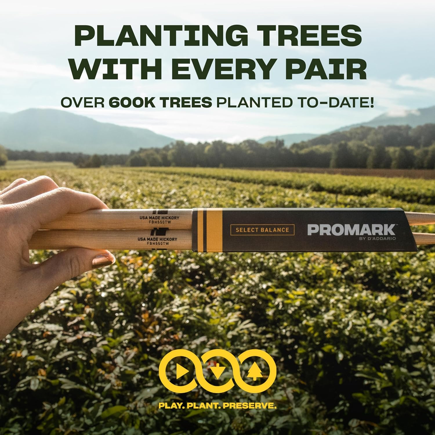 Promark Classic Forward 5A Hickory Drumsticks, Oval Wood Tip, 4-Pack image number 3