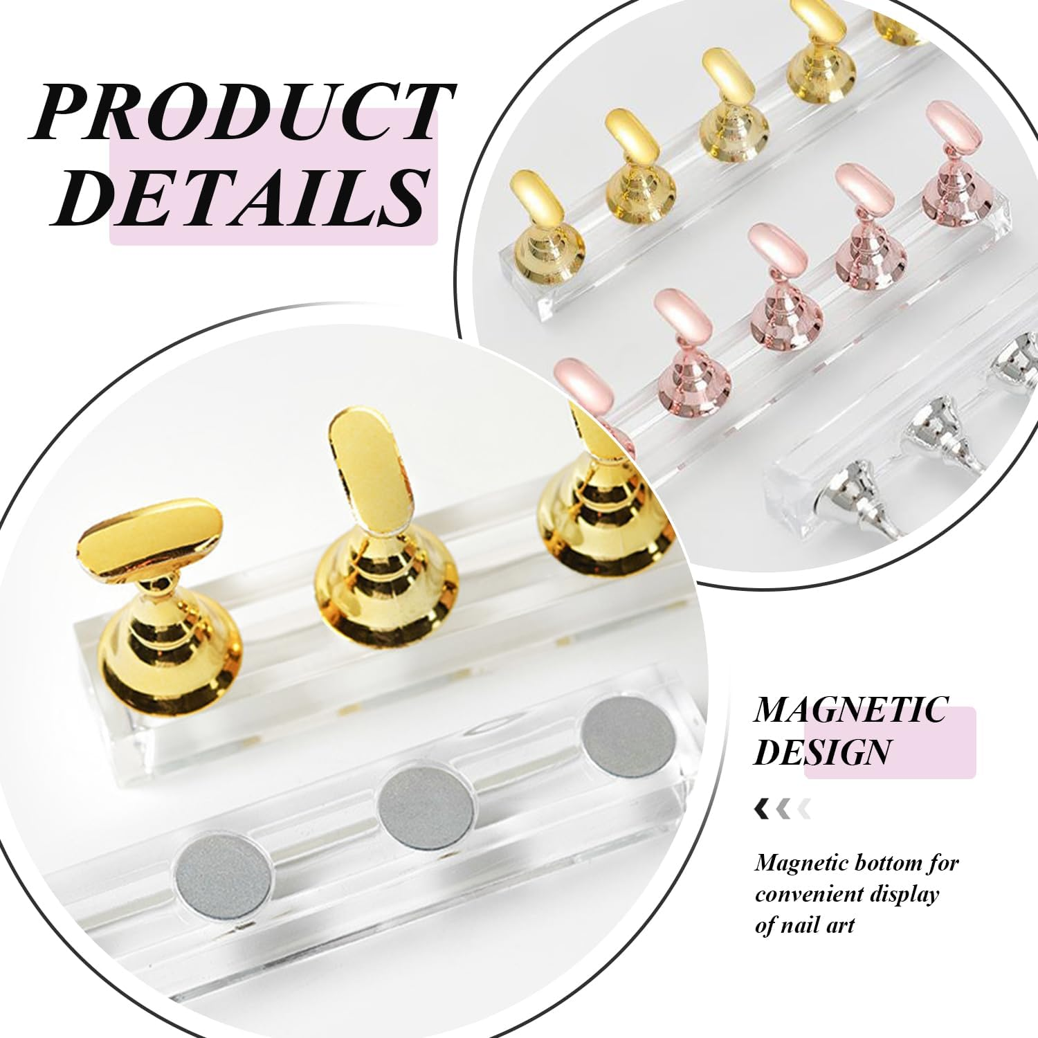 5 Pcs Manicure Accessories Manicure Practice Accessories Nail Display Stand Acrylic Nail Stand DIY Manicure Accessories image number 2