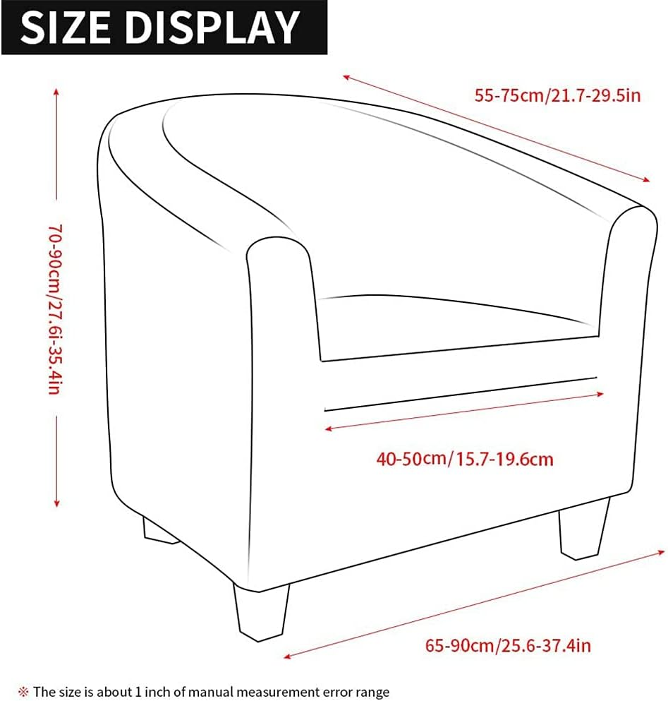 Tub Chair Covers Stretch Club Chair Slipcover Tub Chair Covers for Armchairs Couch Cover for Bar Counter Living Room Printed