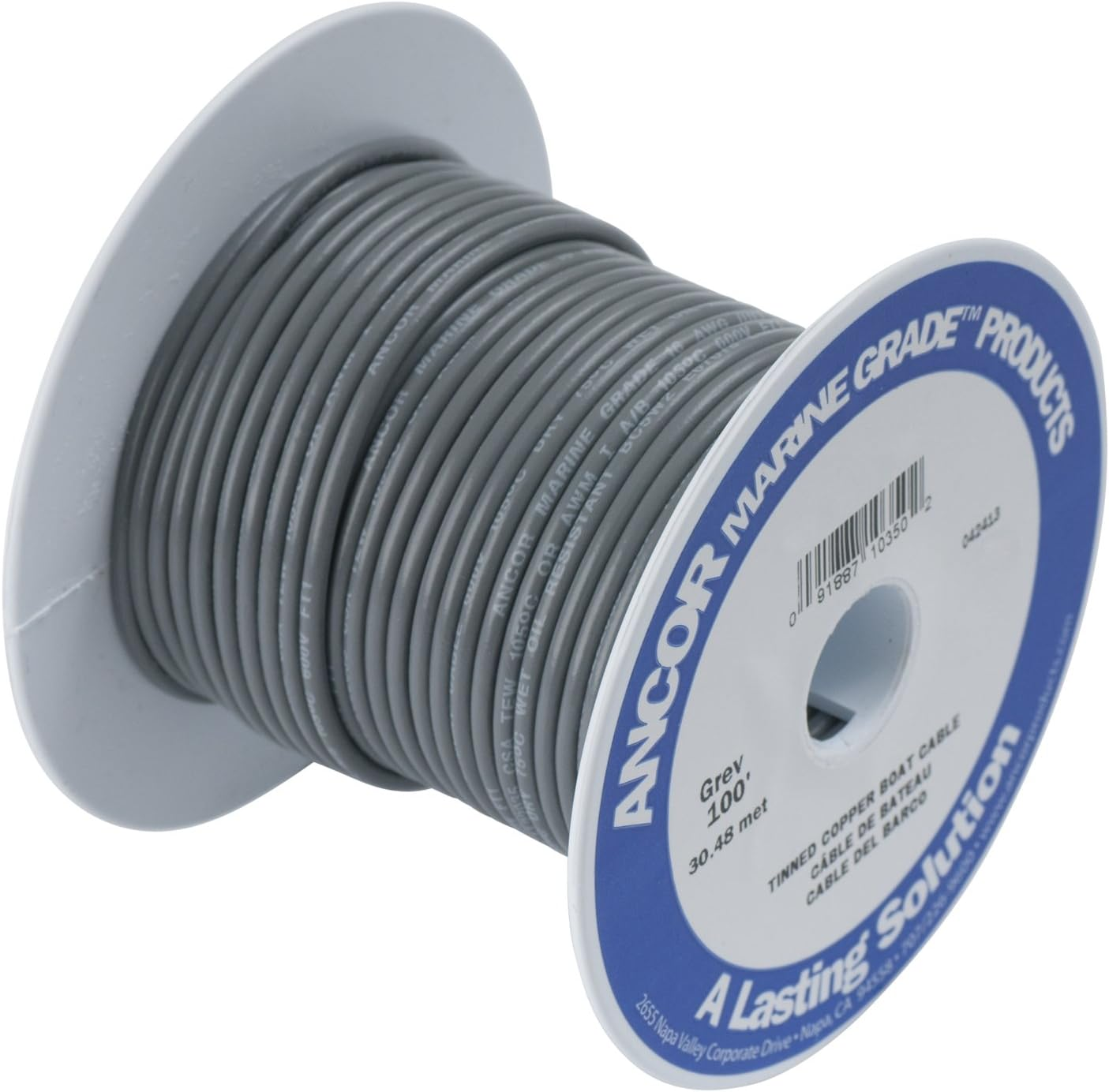 Ancor Marine Grade Primary Wire and Battery Cable - 100 Feet, 14 Awg, Grey