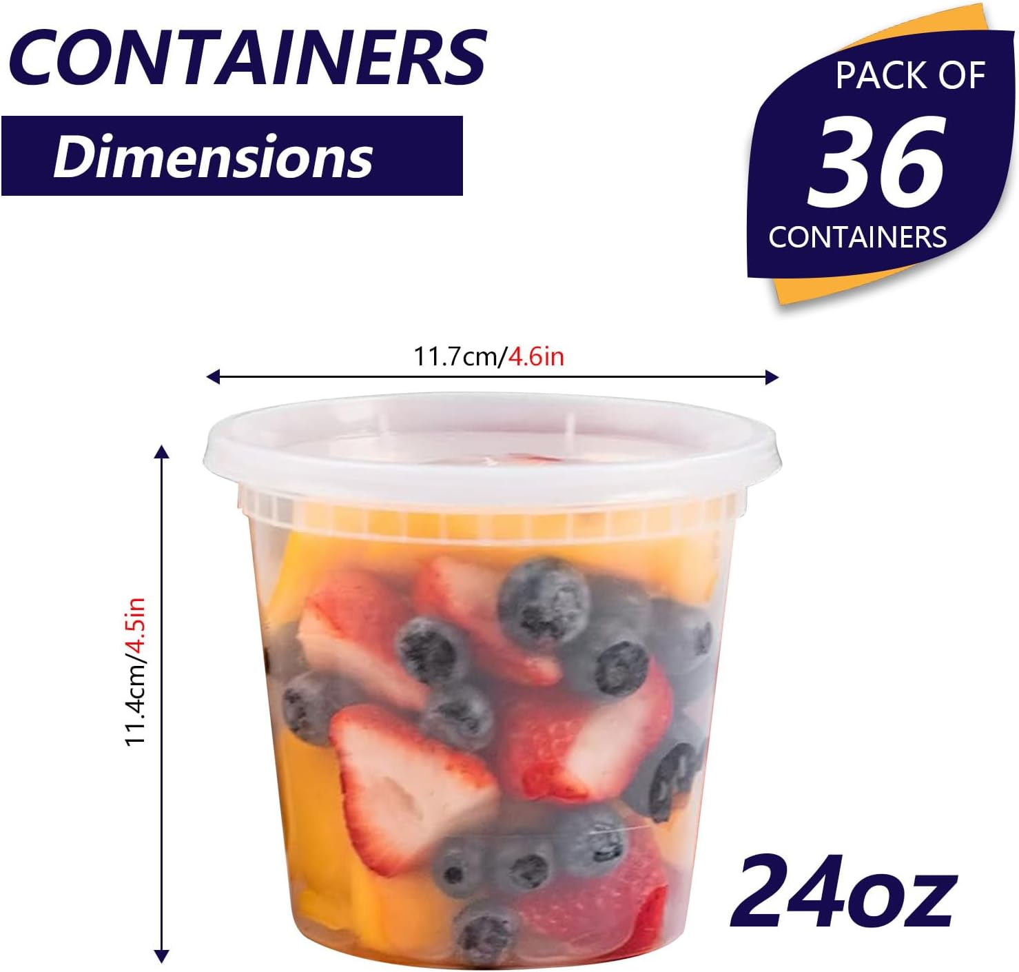 36-Pack 24 Oz Plastic Meal Prep Containers with Lids - Premium Quality, Leakproof, and Freezer Safe, Reusable or Disposable - Ideal for Soups, Sauces, and Bulk Cooking - Bpa-Free and Microwave Safe image number 3