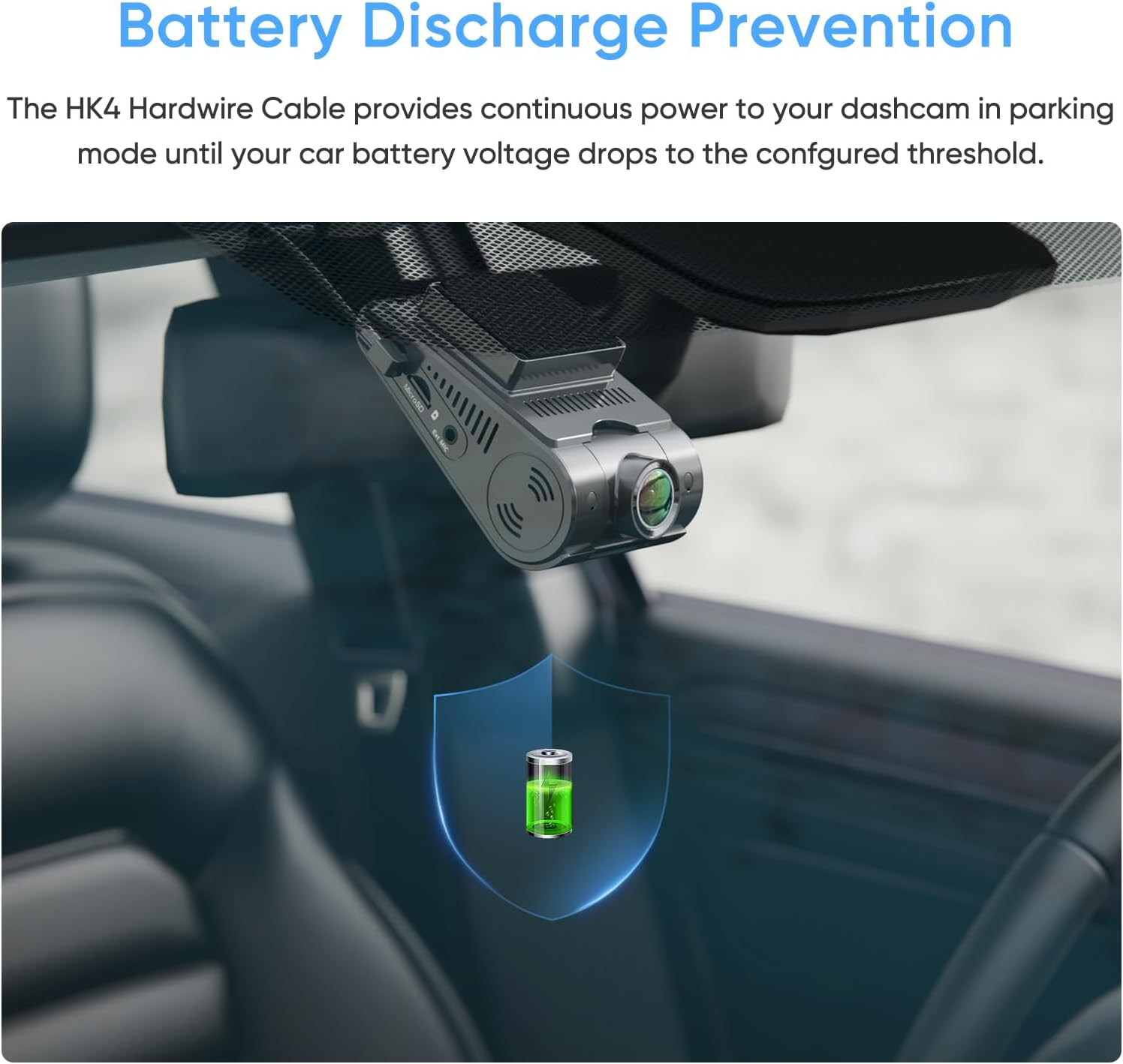 VIOFO HK4 Acc Hardwire Kit, USB-C Hard Wire Kit for T130/ A119Mini/A229Duo Dash Cam, Low Voltage Protection for Parking Mode image number 1