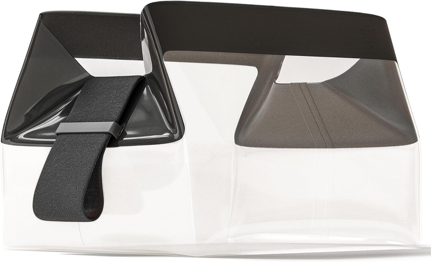 Cadence Parcel - Clear Kit with Magnetic Closure - Durable and Leak-Resistant Travel Toiletry Kit - Modular Design, Pebble, Medium, Travel Toiletry Kit