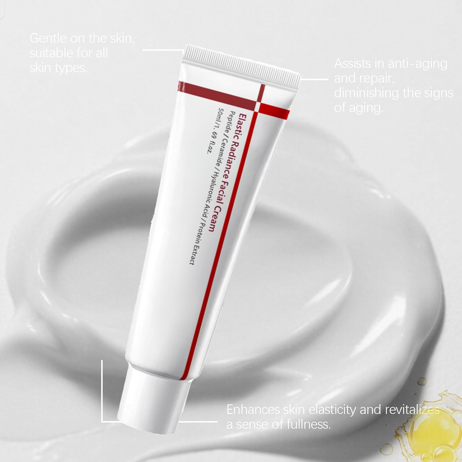 Centella Asiatica Face Cream Time Reverse - Advanced Fast-Absorbing & Nourishing for Firming & Soothing Dry Sensitive Skin, Firms & Reduces Wrinkles, Repair Skin Barrier image number 5