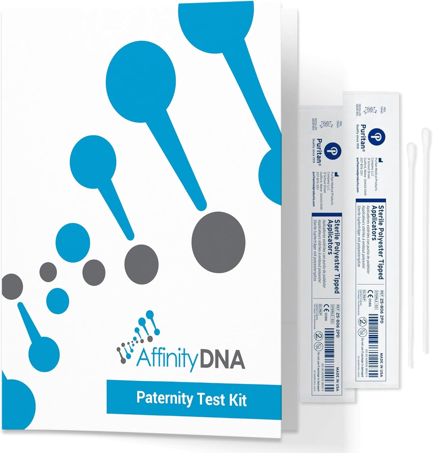Paternity DNA Testing Kit - 99.99% Accurate Genetic Swab Test | 21 Loci Paternity Home DNA Test Kits for Father and 1 Child | Results in 4 Working Days | Laboratory Fee Not Included