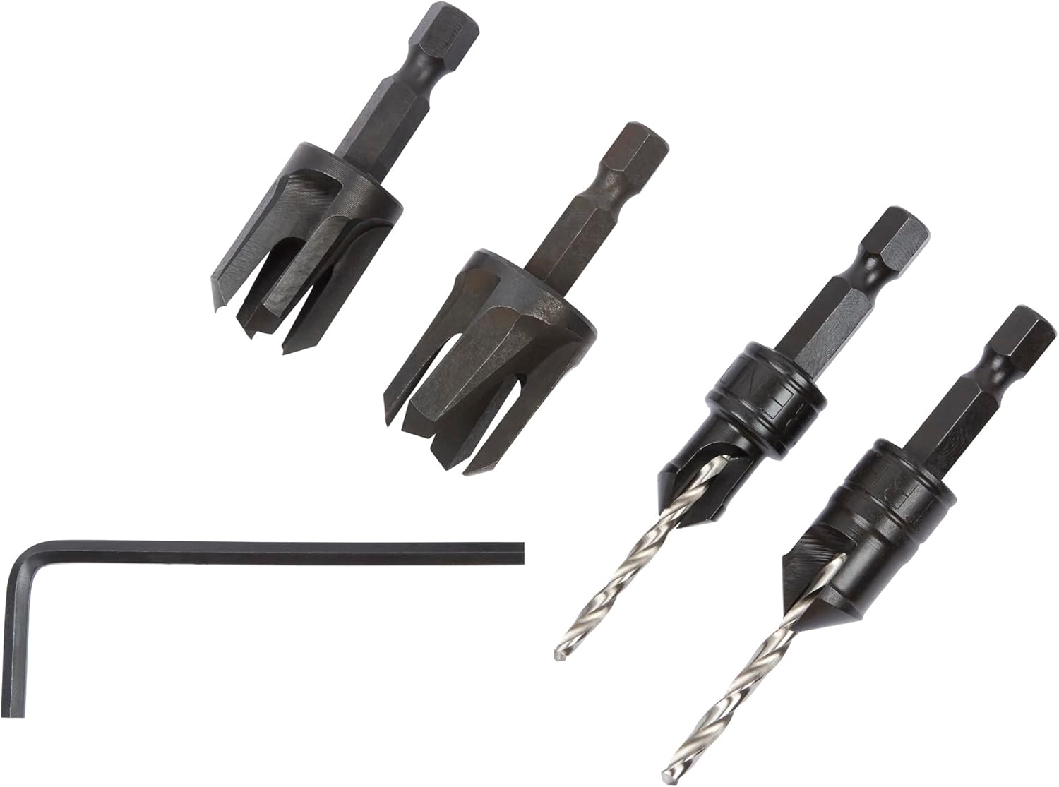 Trend Snappy 4-Piece Countersink & Plug Cutter Set, 1/4 Inch Hex Shank, Quick Release System, SNAP/PC/A image number 6
