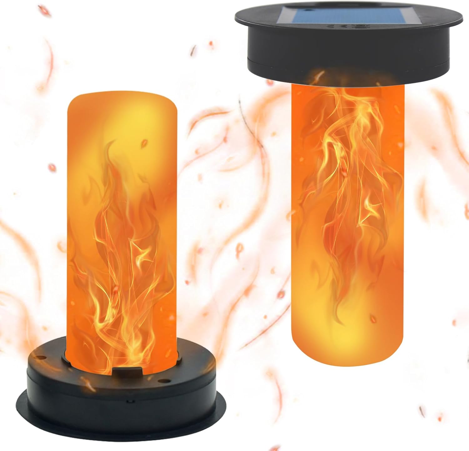 Pack of 2 Solar Lights Replacement Top, Solar Bulb, Solar Lights Replacement Parts Flame Lamp, Replacement Solar Module, Garden Solar Lights, Replacement Parts for Outdoor Garden Table Lamp Patio, 8.5 image number 6