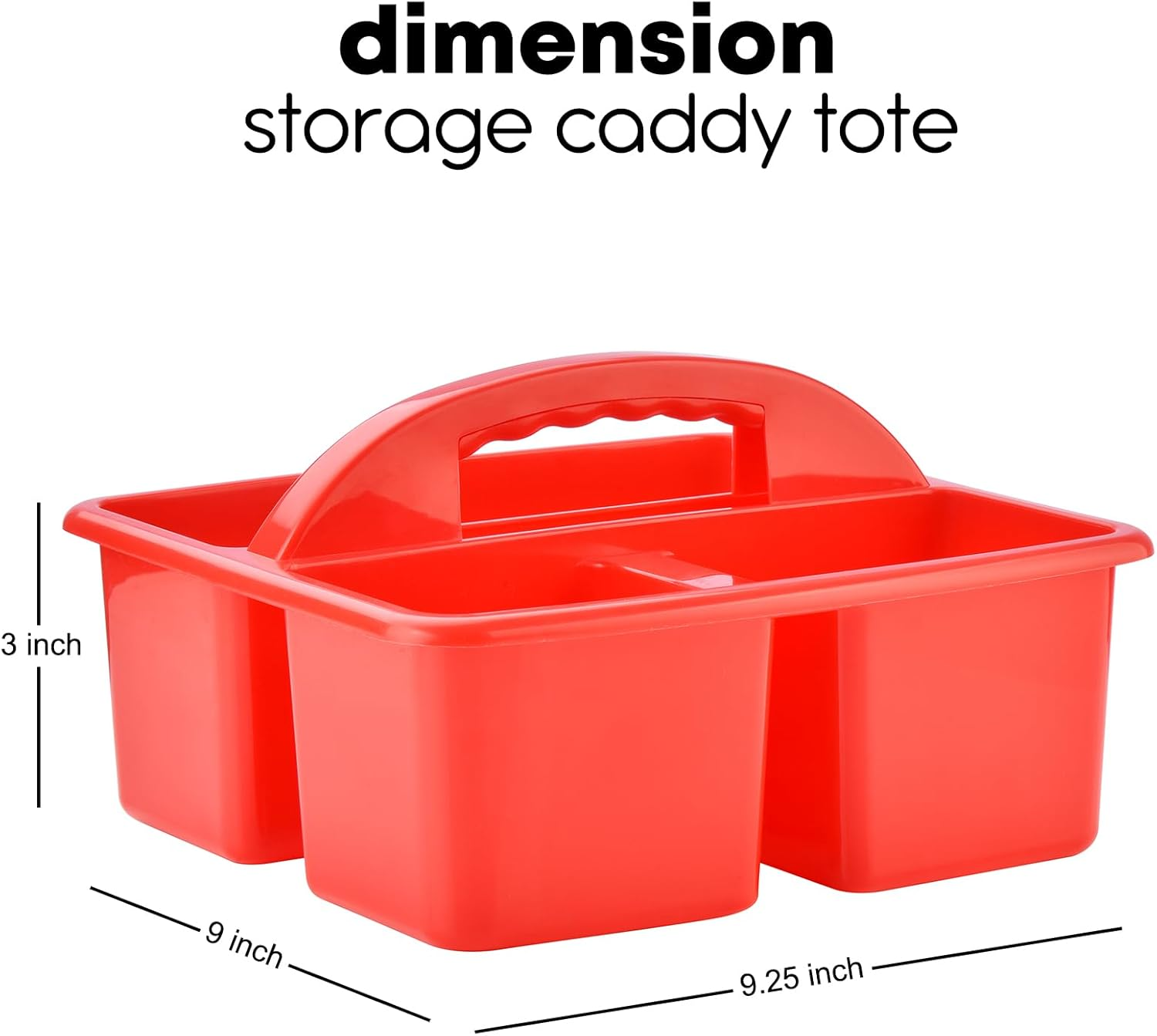 Plastic Classroom Storage Caddy Organizer with Handle, 6-Pack 3 Compartments, Teacher Supply Caddy for Classroom Organization, Table, Desk, Office, Craft Art Caddy for Kids - Assorted Colors image number 1