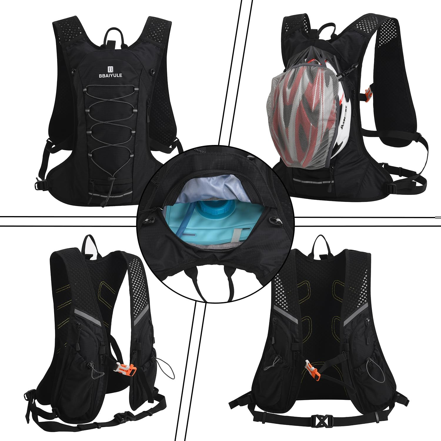 Hydration Pack with Hydration Bladder BPA Free|Large Big Cycling Backpack|Bike Backpack for Running Skiing Hiking Cycling|Backpack with Hydration System image number 6