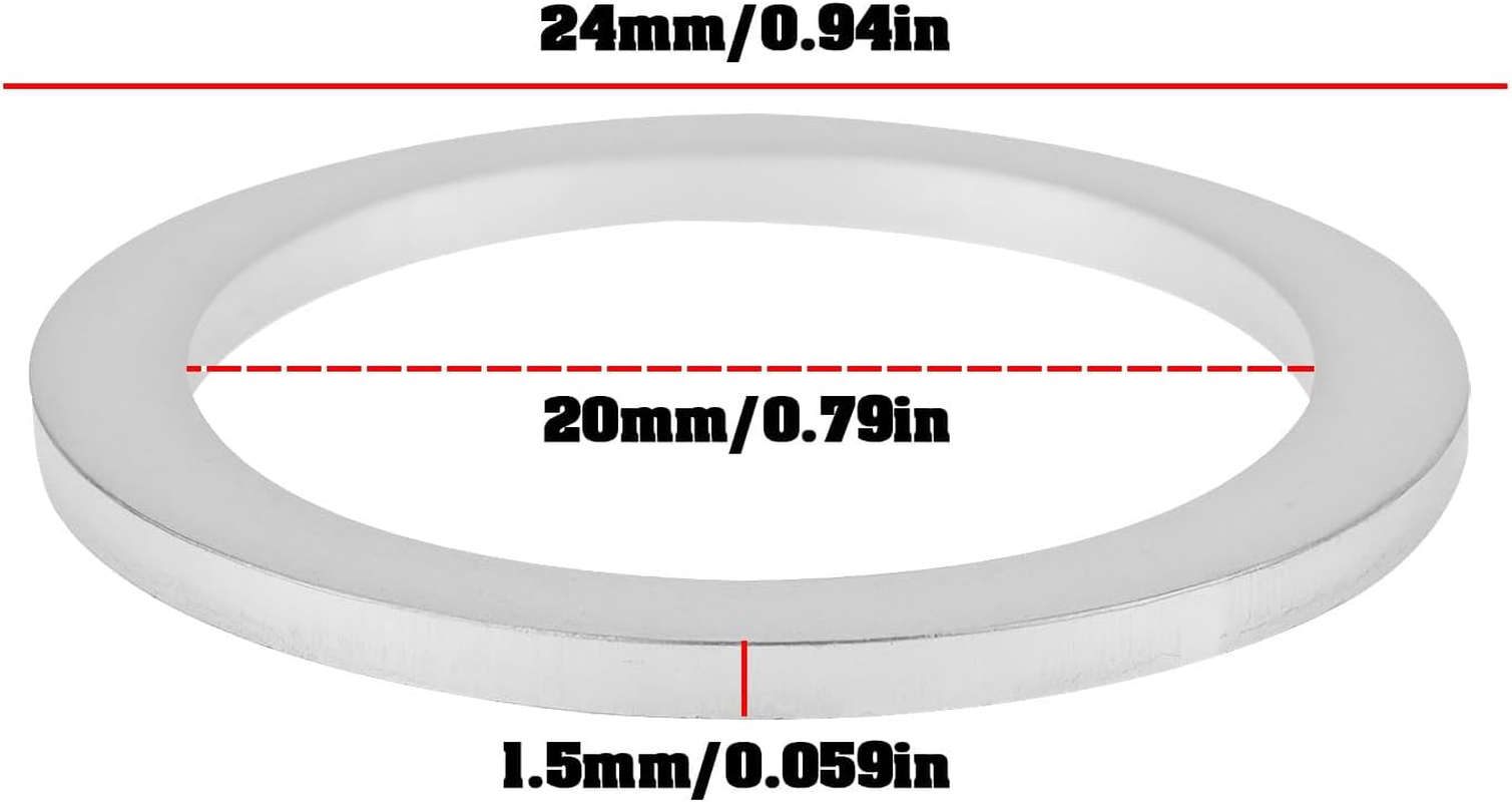 10Pcs Aluminium Oil Sump Plug Washers 20X24X1.5Mm Compatible with BMW R1250 2019-2024 image number 3