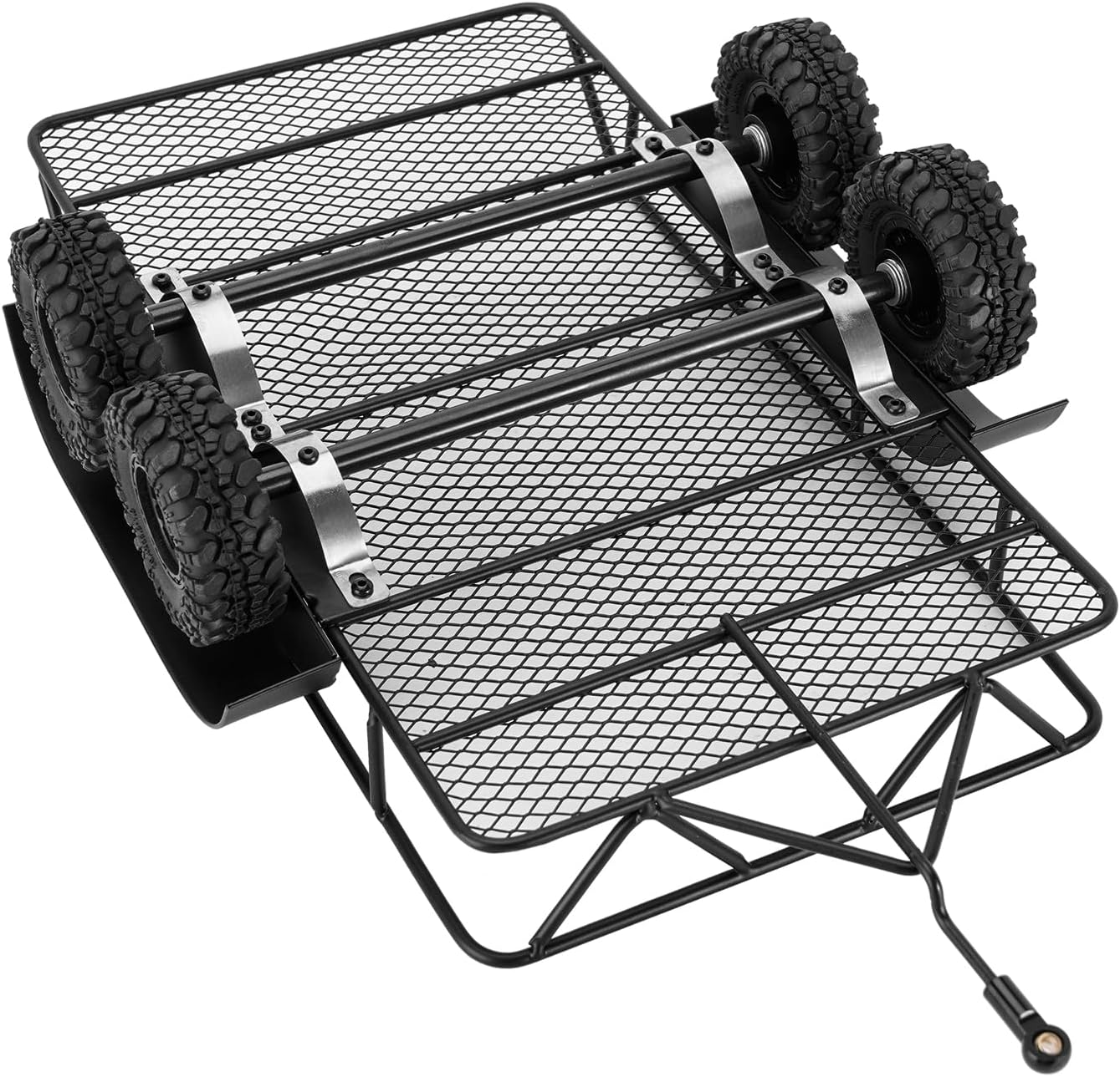 INJORA RC Trailer for Pulling behind the Car - Metal Hook Trailer Mount for 1/18 RC Crawler TRX4M image number 4