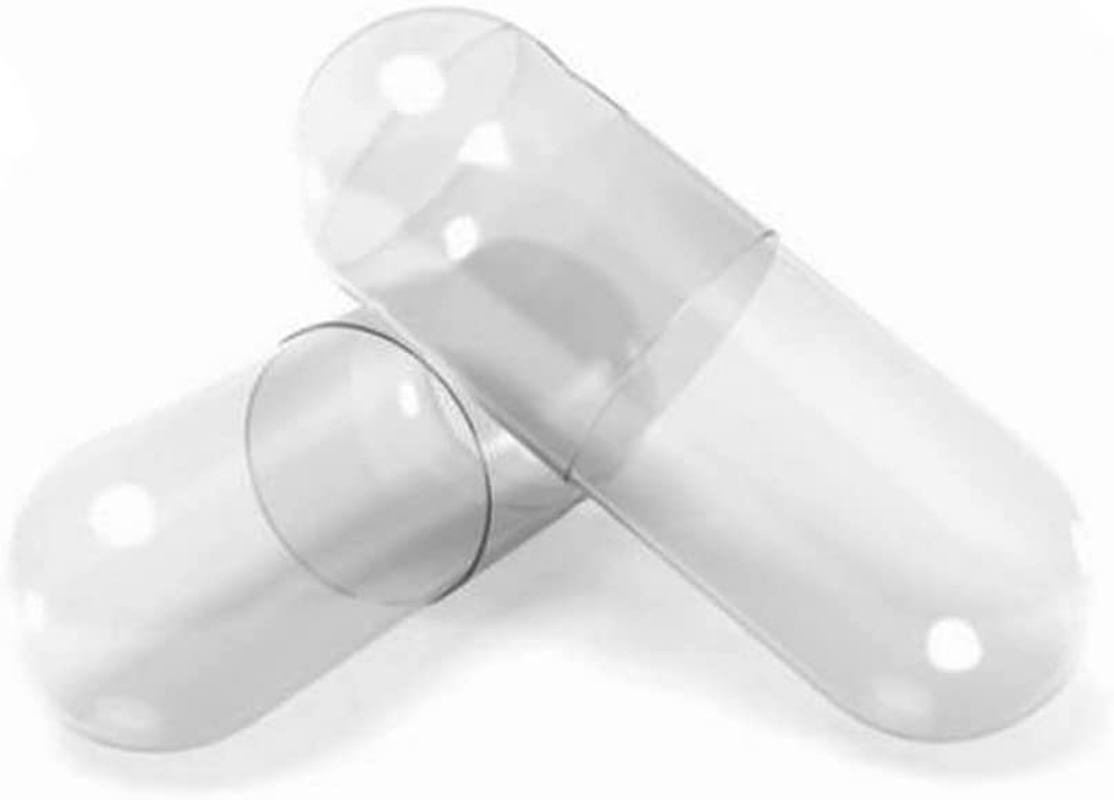 1000 X Size 2 Empty Veggie Caps Standard (HPMC) Vegetable Vegetarian Vegan Capsules - Clear image number 2