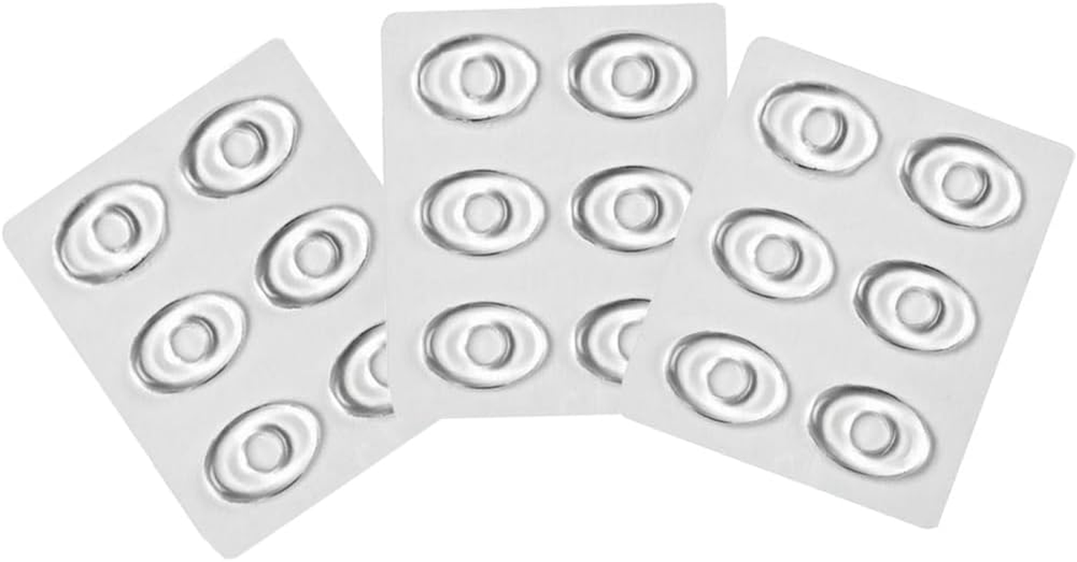 6 Sheets/36 Pcs Transparent Oval Gel Foot Corn Rings Silicone Callus Cushions Soft Sticky Foot Protector Corn Pads Toe Pads Self Adhesive Back Heel Sticker Shoes Sticker image number 5