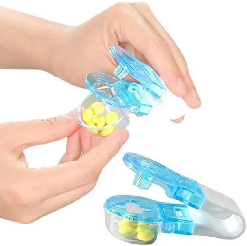 2 Pcs Blue Portable Pill Taker Remover, Pill Remover, Blister Pack Opener Popper Assistance No Contact Easy to Take Out Travel Tablet Dispenser Pills Extractor Tools image number 6