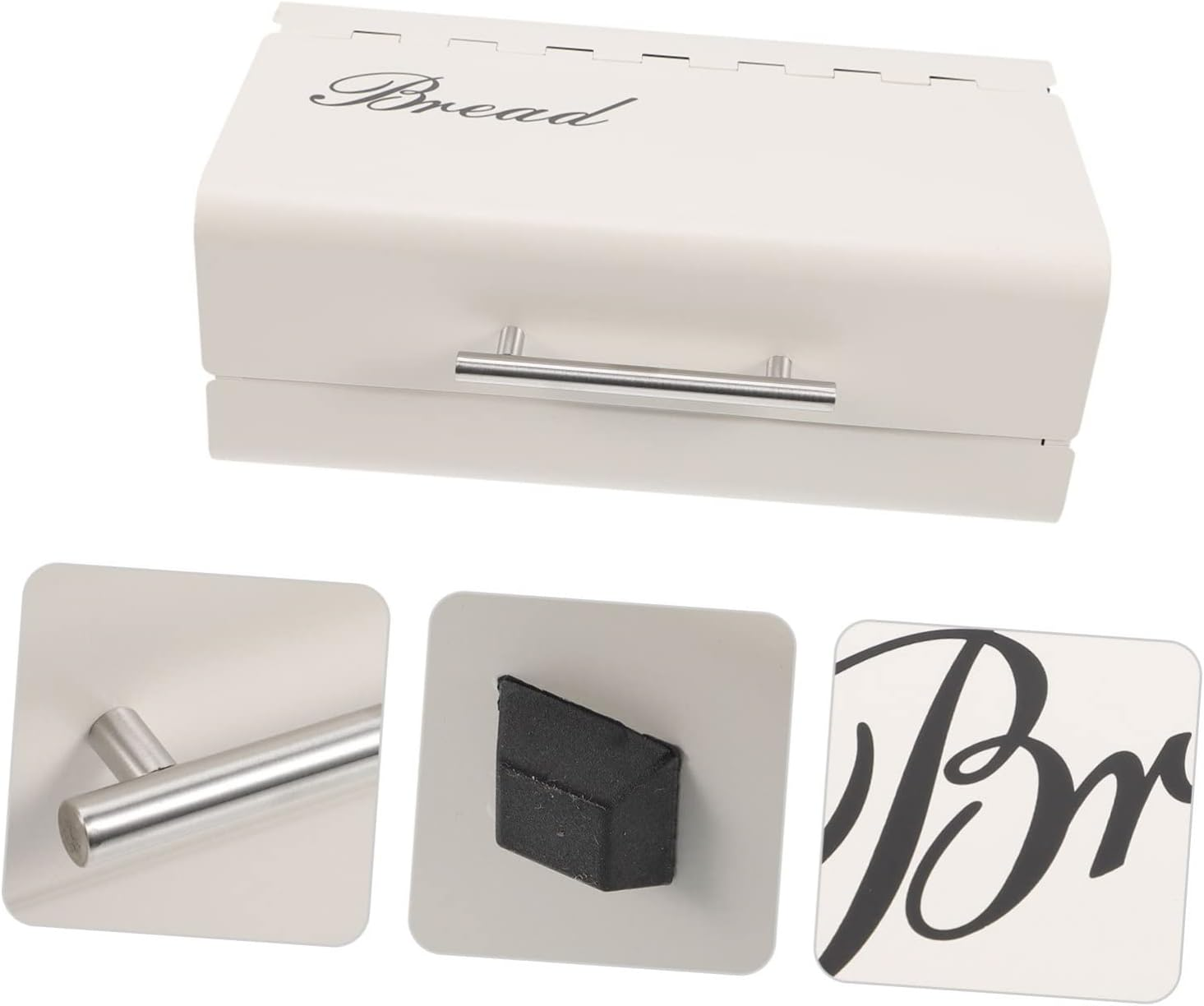 VINTORKY Iron Bread Holder Stylish Kitchen Storage Box Airtight Bread Container for Home and Bakery Use Capacity for Organized Countertops