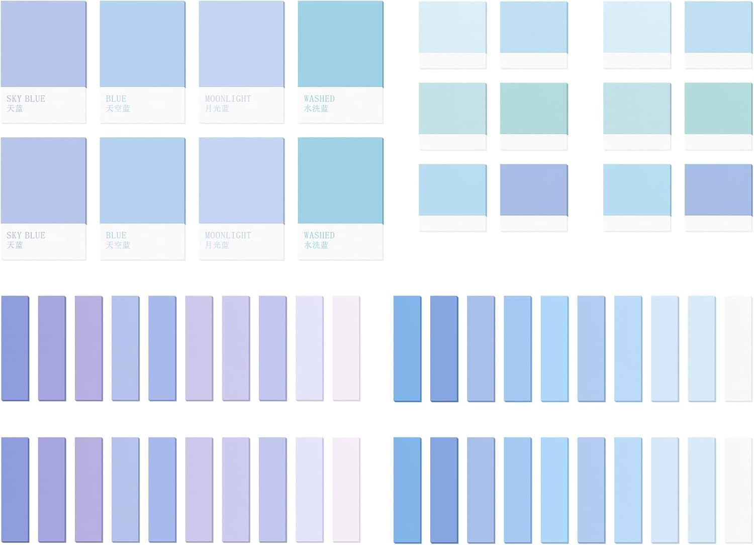 BAYTORY 1200 Pcs Sticky Tabs, Pastel Paper Sticky Notes, Index Tabs Memo Stickers Page Markers Book Tabs, Multicolor Writable Tabs for Annotating Books, Office & School Study Supplies (Pink)