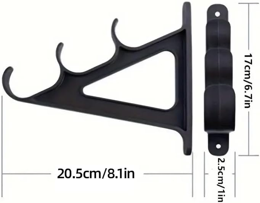 AIMALL Wall-Mounted Fishing Rod Rack Holder for 6 Rods, Durable ABS Material, Space-Saving, 8.1X6.7X1 Inch Compact Fishing Rod Display Storage Rack image number 2