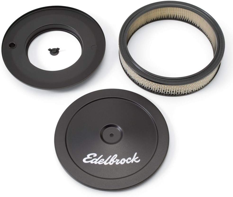 Edelbrock 1203 Pro-Flo Black 10" round Air Cleaner with 2" Paper Element