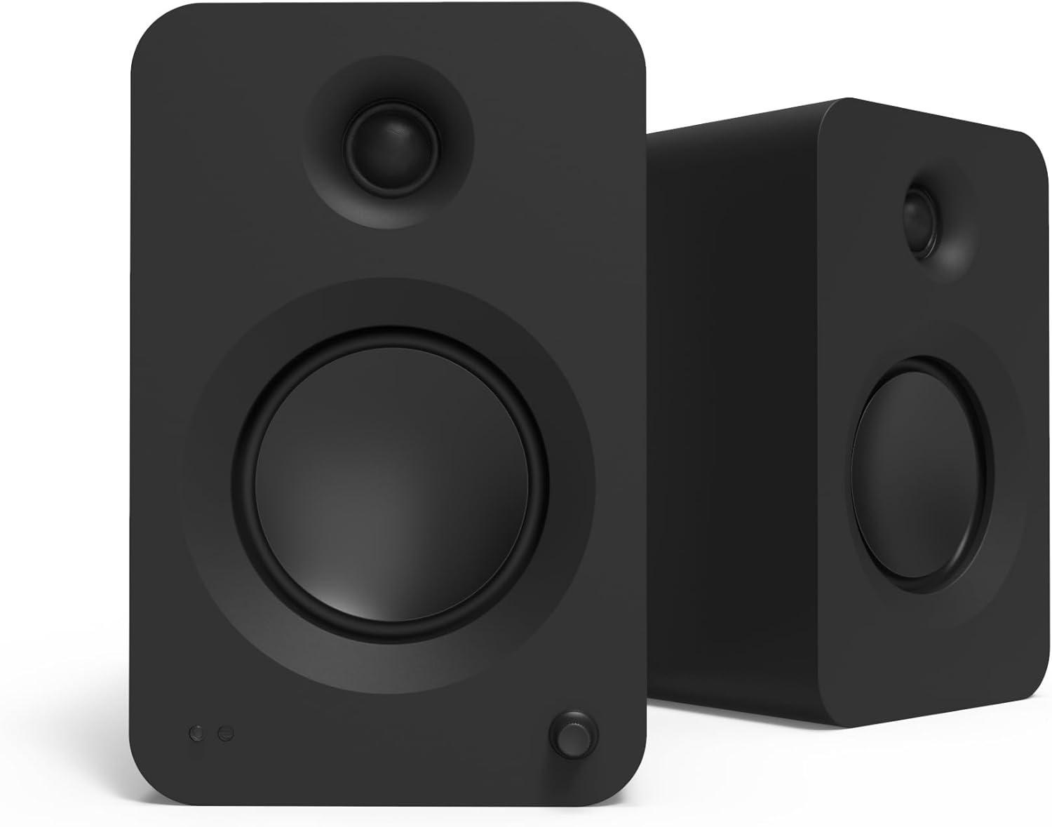 Kanto REN 200W Powered Bookshelf Speakers with HDMI ARC, USB-C, and Bluetooth 5.3 - Matte Orange, Pair