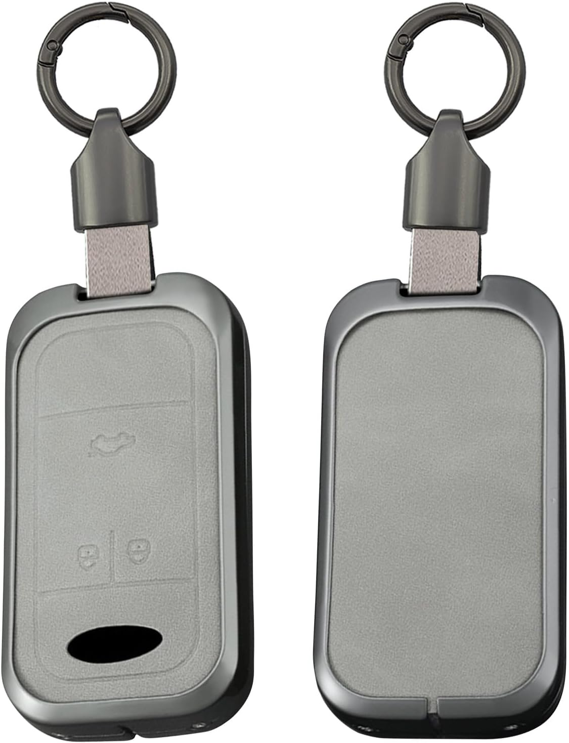 Ontto Metal Leather Key Fob Cover Fit for Chery Tiggo 8Plus Tiggo 8 New 5 plus 7Pro Max Omoda 5 C5 Smart Key Shell Case Keyring Key Holder Keychain Accessories