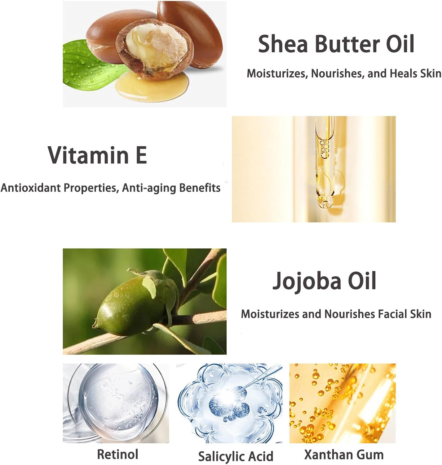 Natural Face Scrub with Shea Butter, Jojoba Oil, Retinol, Salicylic Acid, and Vitamin E - Gentle and Effective Exfoliation and Skin Renewal - 100% Vegan and Cruelty-Free - 60G image number 6