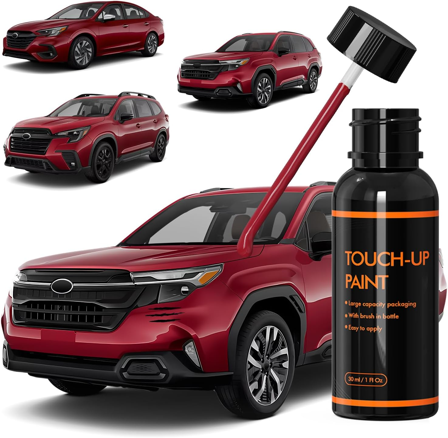 M1Y Crimson Red Touch up Paint for Subaru, DIY Car Paint Scratch Repair Kit, Quick & Easy Fix Automotive Scratch Repair for Outback/Forester/Ascent/Impreza/Legacy