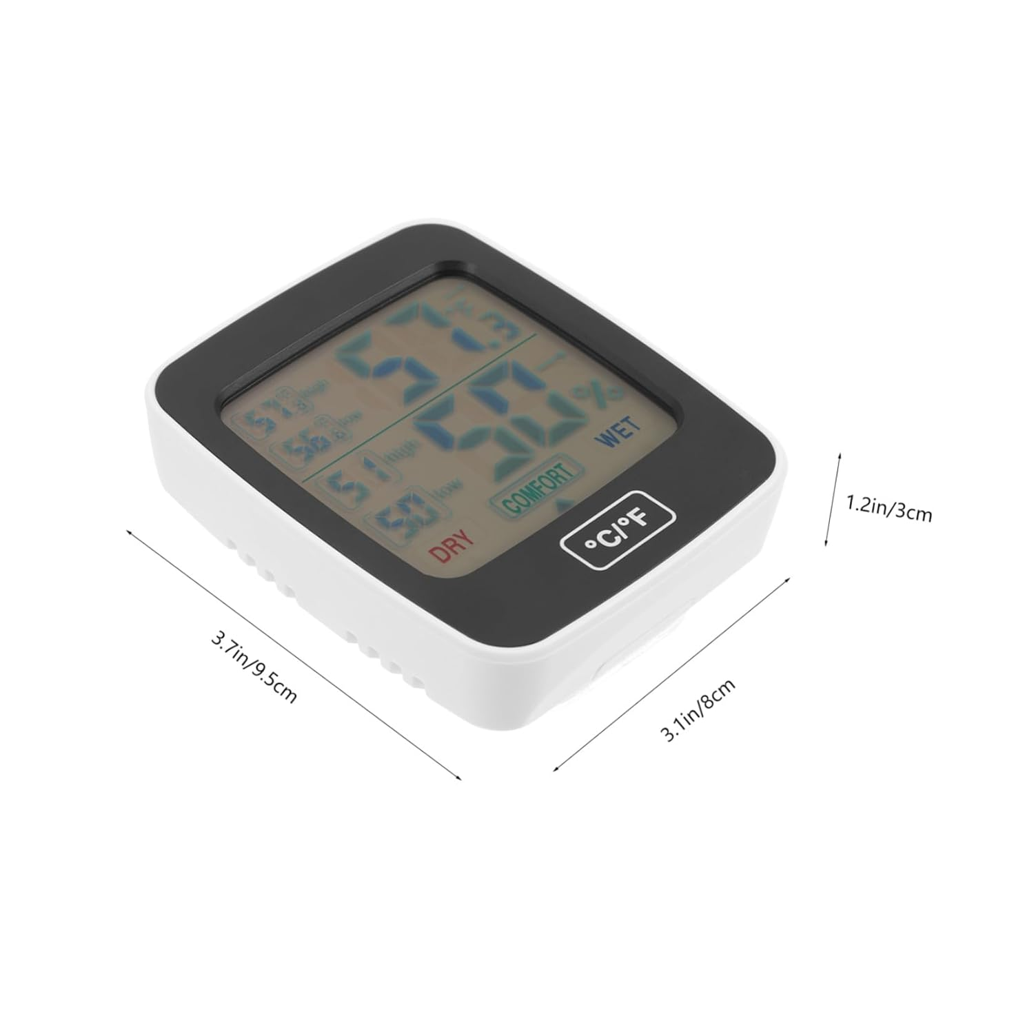 TEHAUX Thermohygrometer Humidity Large Screen Display Temperature Sensor for Accurate Readings Hygrometer for Indoor Use image number 2