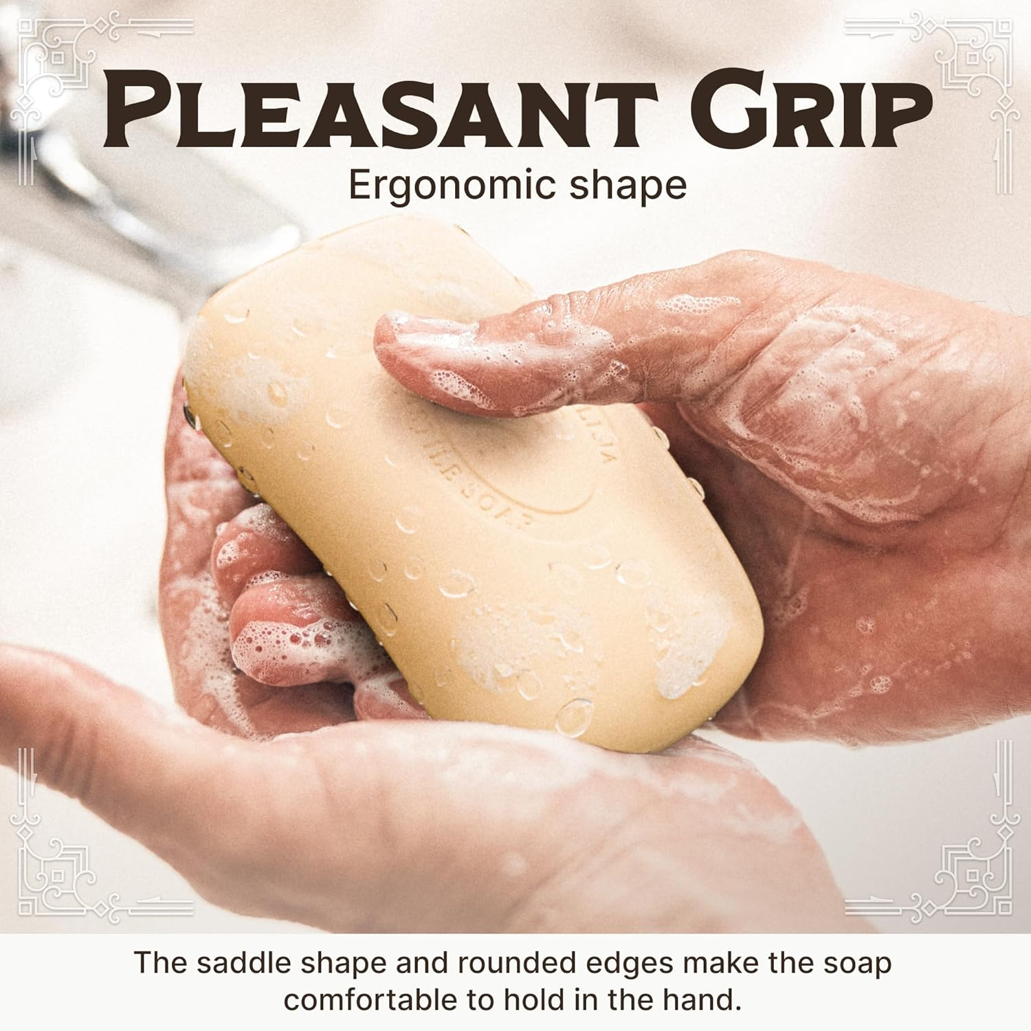 Pure Castile Soap Bars - 5 Oz Bar- Unscented Organic Soap Bars - All Vegan Olive Oil & Cocoa Butter Soap - Great Baby Castile Soap & for Those with Sensitive/Dry Skin & Acne image number 4