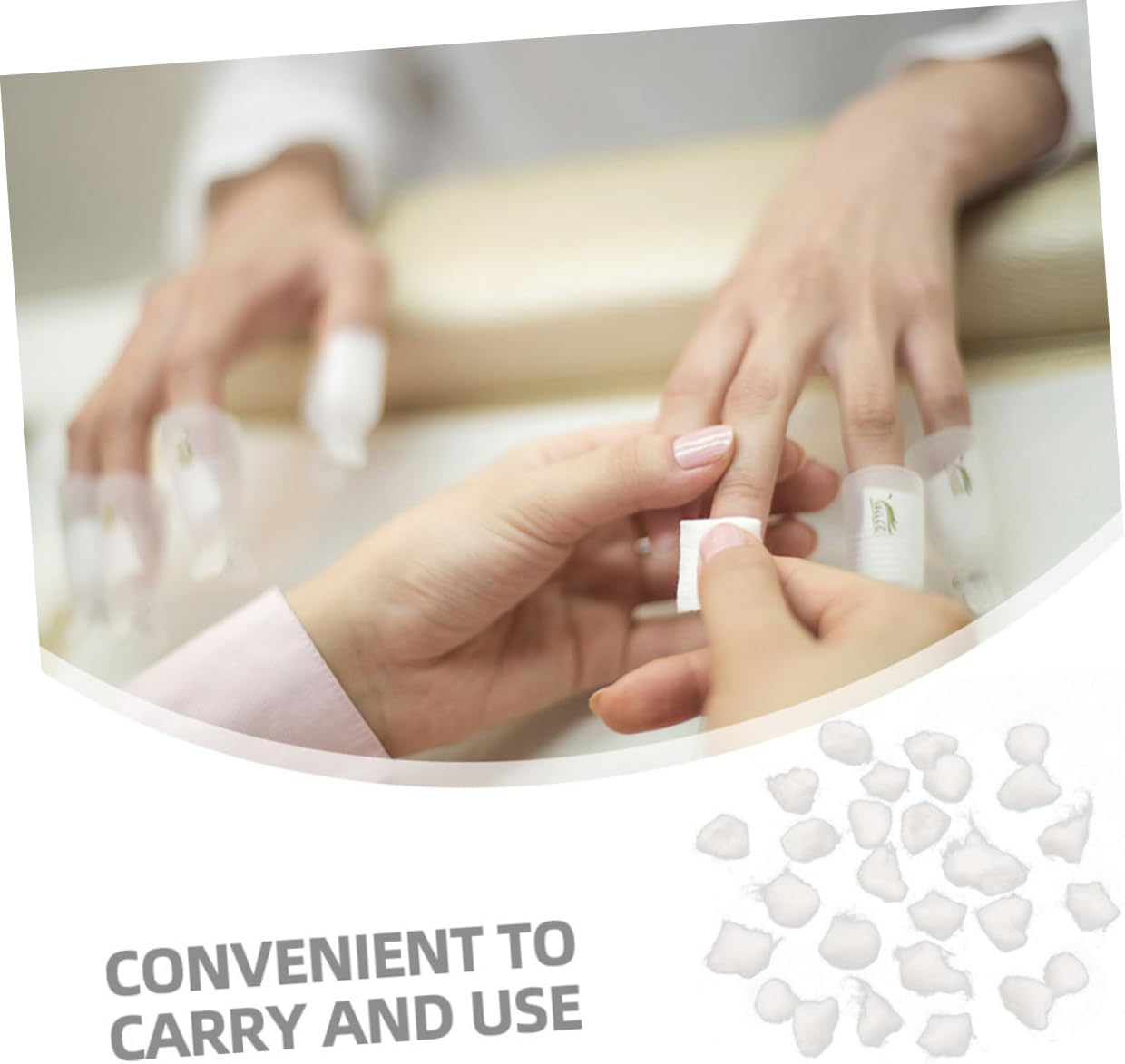 Nail Cotton Balls for Nail Polish Remover 3 Bags Absorbent Cotton Balls Suitable for Home and Salon Use image number 3