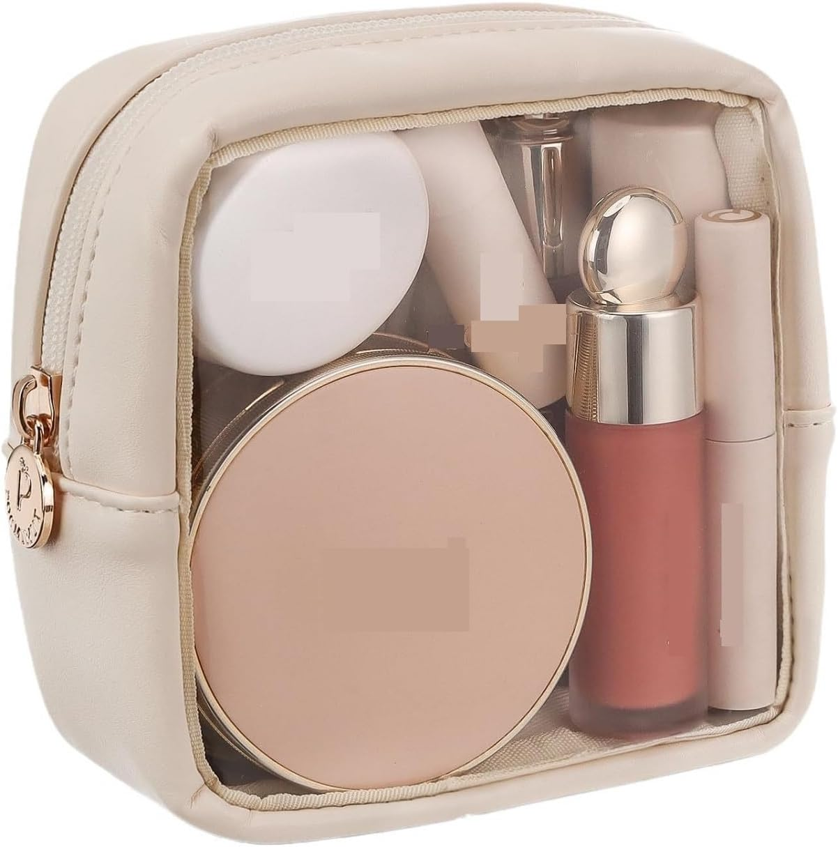 Makeup Bag,Graduation Teacher Birthday,Small Makeup Bag Travel Toiletry Bag Souvenir Idea for Mom Teacher Sister Friends Girlfriend Bridesmaid (Beige, 4.92 * 4.92 * 1.77In) image number 2