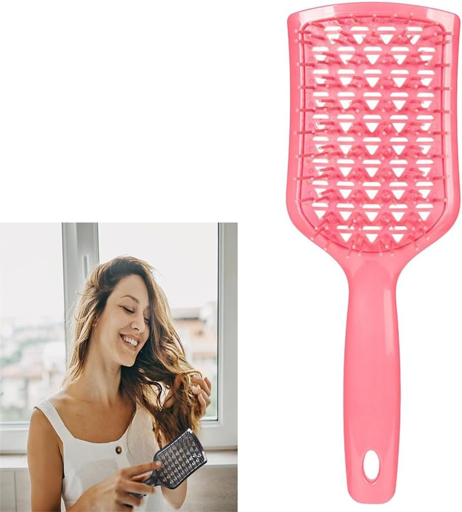Detangling Brush Scalp Brush, Detangling Hair Brush, Paddle Hairbrush Anti-Static Massage Paddle Brush with Flexible Bristle for Curly Wet Dry Hair Painless Combing (Black)