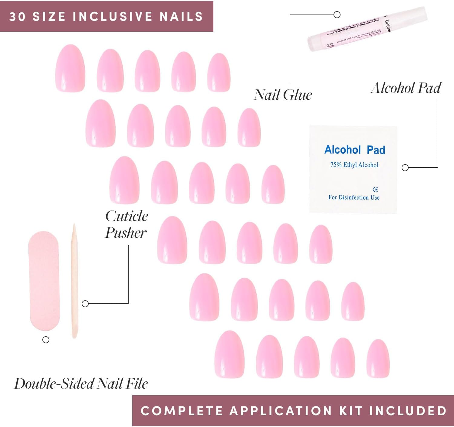 Glamnetic Press on Nails - Think Pink image number 4