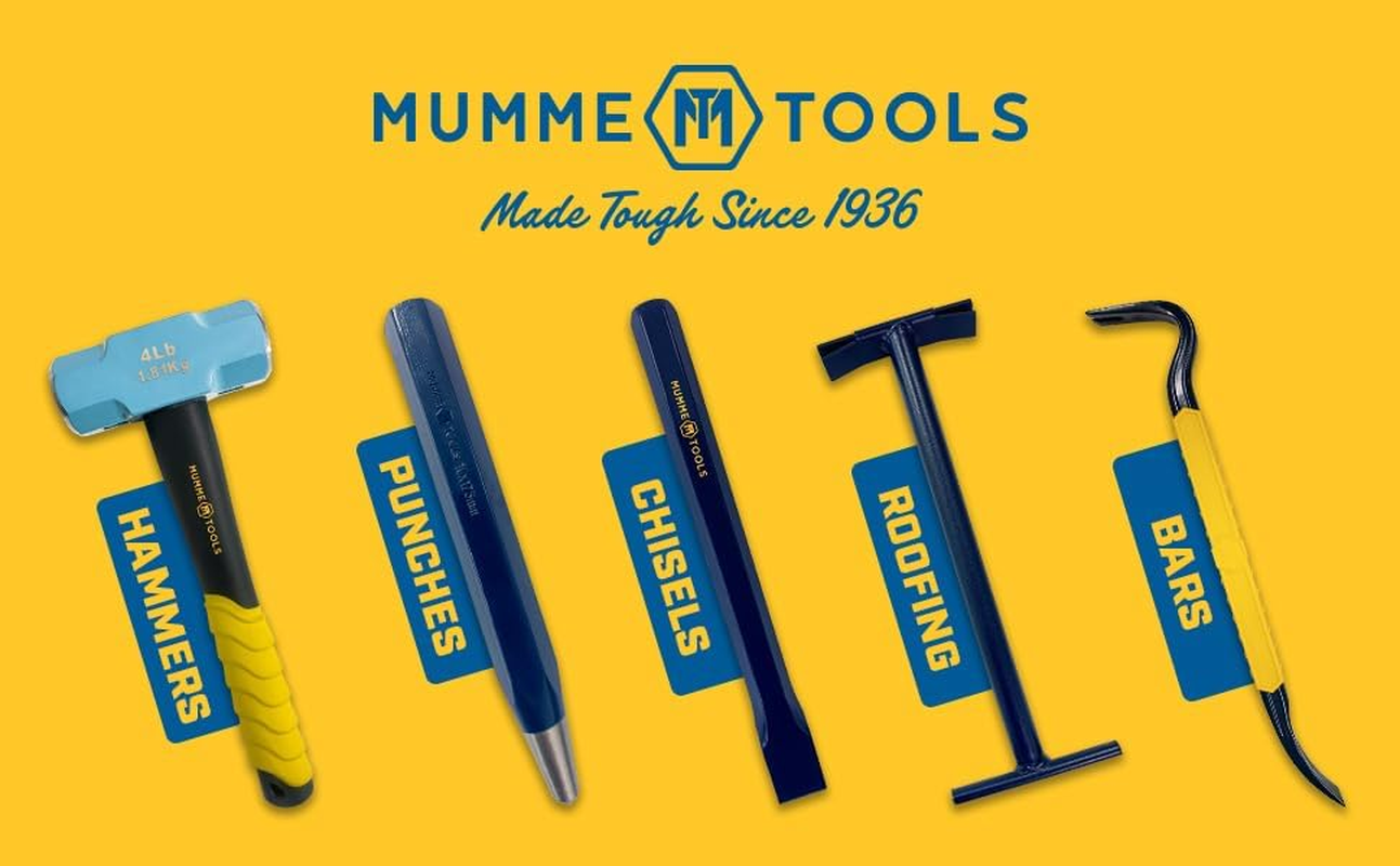 Mumme Rubber Mallet 24Oz/680G Black &ndash; Best for Medium-Duty Metalworking & Tiling Tasks, 36Cm Non-Slip Fibreglass Handle, Reduced Surface Damage, Rebound & Fatigue, Ready to Tether, Lifetime Warranty