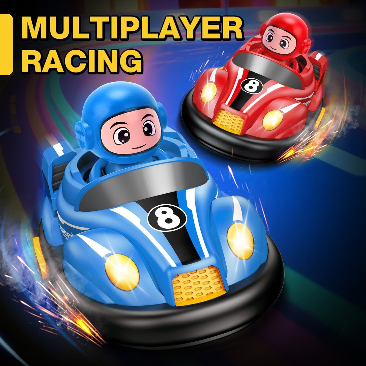 Remote Control Bumper Car Toy Set of 2 Players，Mini RC Car with Light & Sound Effect 360&deg; Rotating，Bump and Eject Toddler Toys ，Christmas Birthday Gifts for Kids Boys Girls 3-4 4-6 5-7 8-13 image number 6