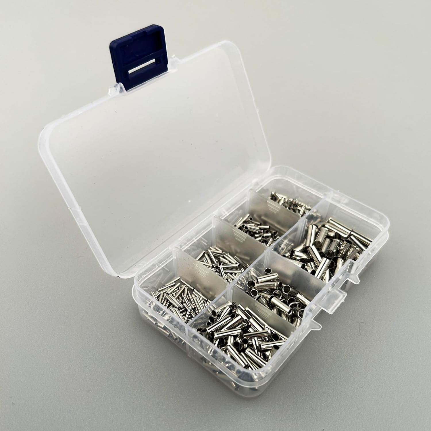 Yenghome 600 Pcs 7 Sizes Electrical Wire Ferrules Kits Tinned Copper Crimp Connector AWG 22-10 Non Insulated Ferrules Pin Cord End Terminal Assortment Kit