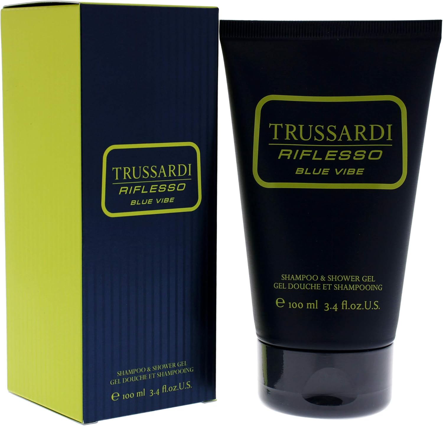 Trussardi Riflesso Blue Vibe for Men 3.4 Oz. Shampoo and Shower Gel, 100 Ml image number 2