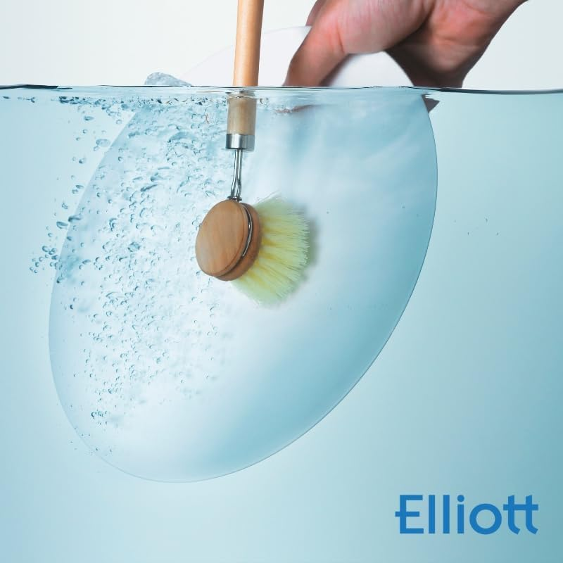 Elliott Brosse Natural Bristle Wood Washing up Brush, Beige image number 4