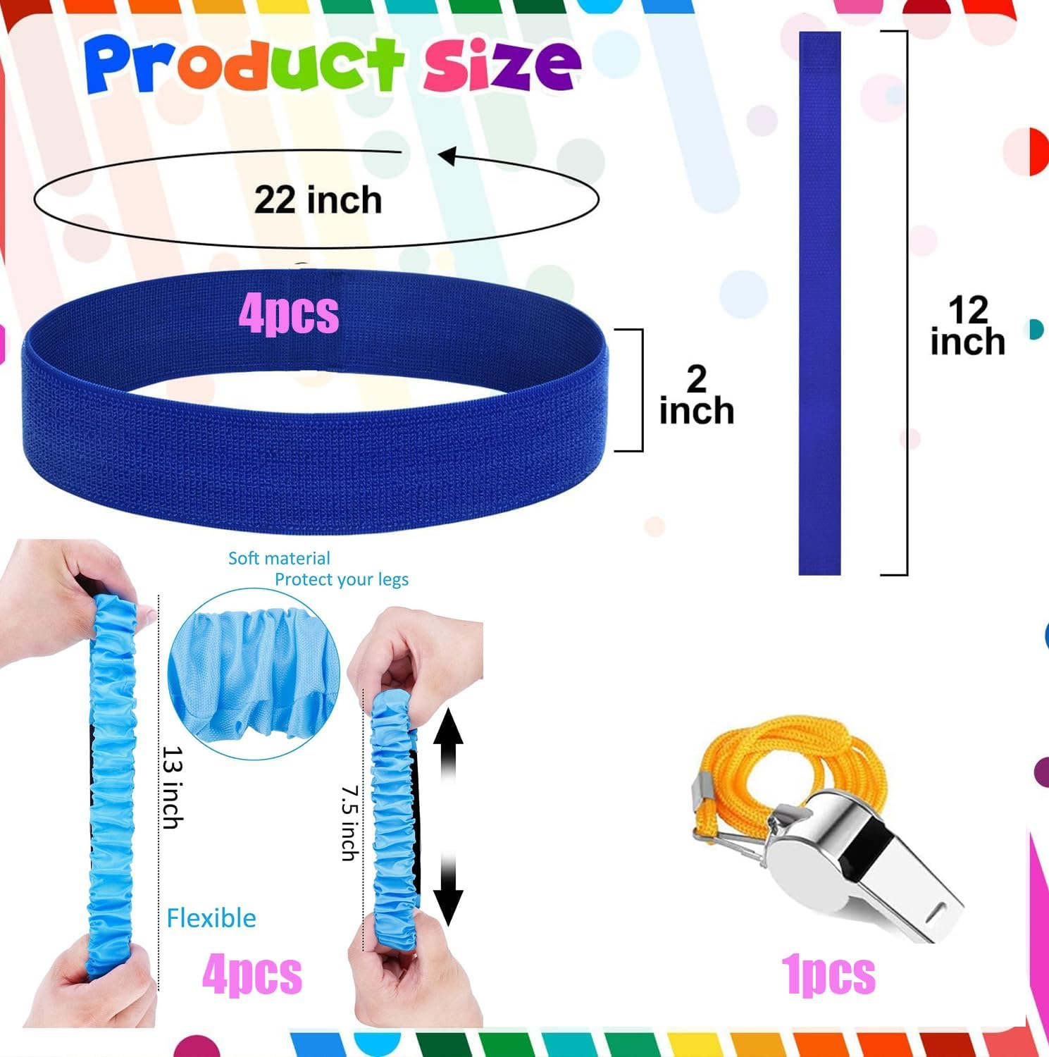 Catch Tail Game Belt Stretchable Catching Training Equipment Colorful Play Sets and Playground Equipment for Adults Kids Camping Family Outdoor Yard Picnic image number 4