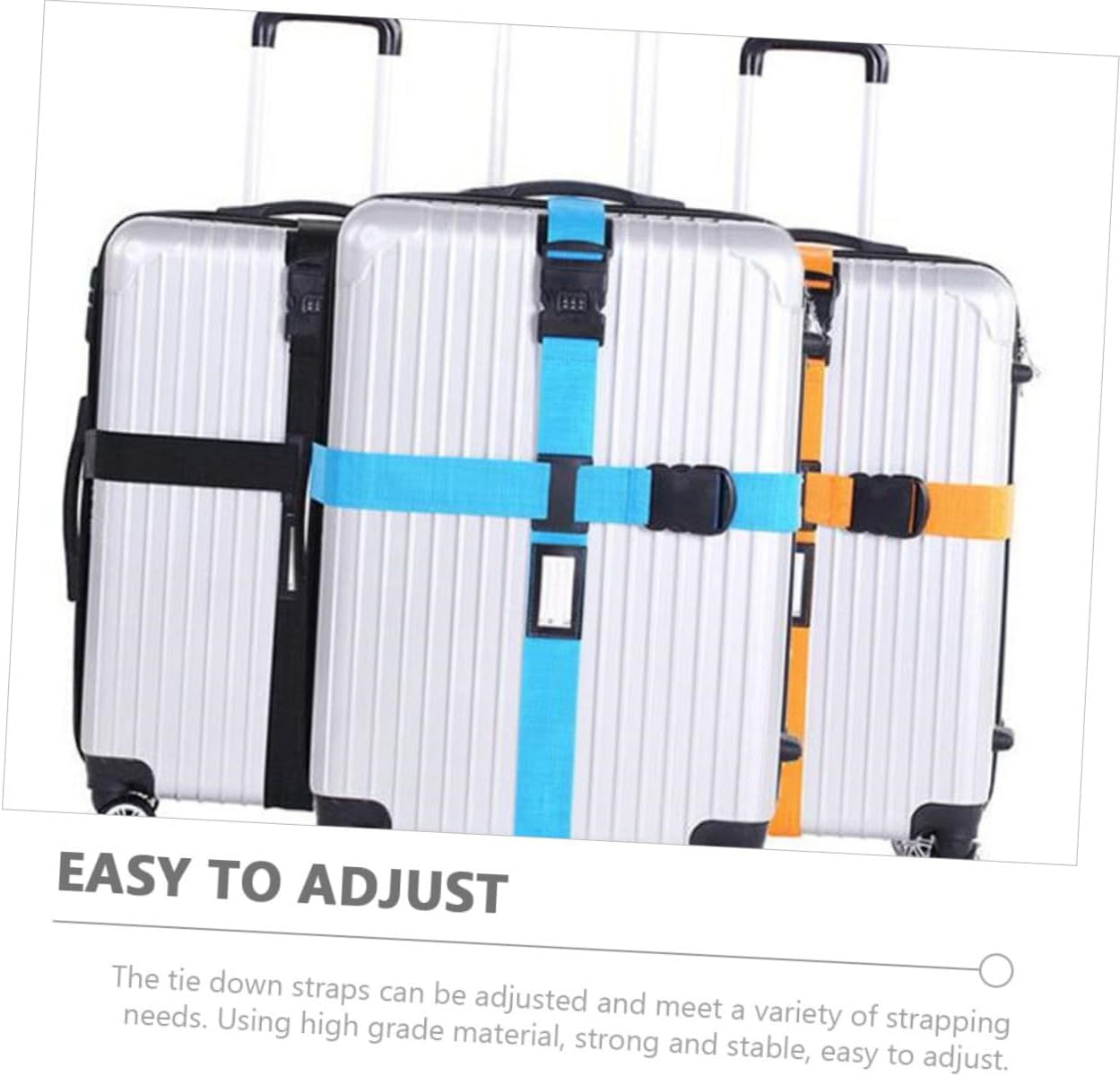 CIMAXIC 5Pcs Adjustable Luggage Straps with Buckle Suitcase Packing Belts for Travel Lightweight Tie down Straps with High Strength and Quick Fastening Secure Travel Gear and Storage image number 1