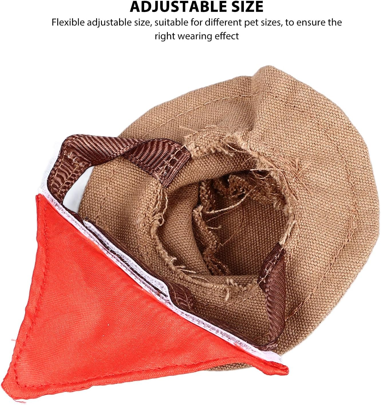 Bearded Dragon Cowboy Hat and Bandana Set, Halloween Lizard Reptile Costume Cool Pet Cap Small Animal Hamster Outfit Suit, Lizard Bandanas Lizard Bowler Hat for Hamster Lizard image number 3