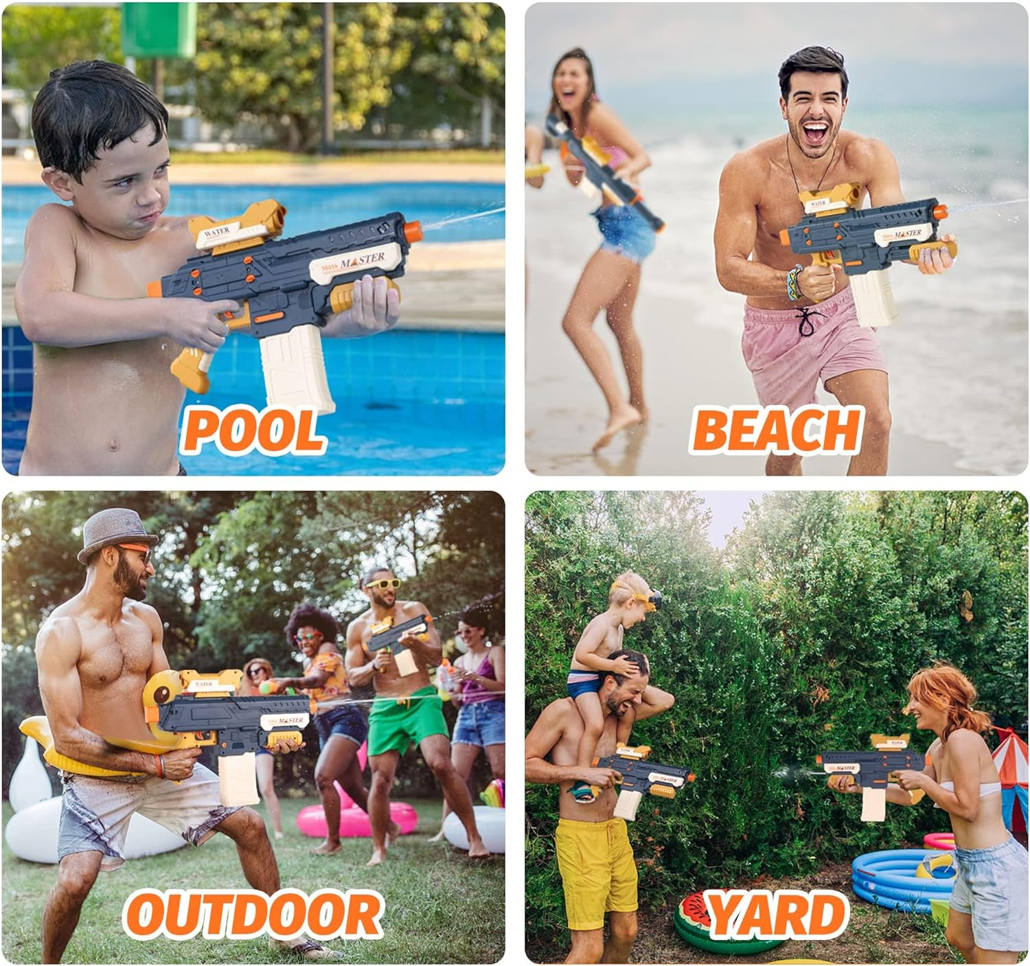 Electric Water Gun, Powerful Water Blasters - Double Shooting Mode Fully Auto Squirt Guns for Adults, Long Range 10Meter, 500Cc Large Capacity, Super Water Soaker Outdoor Pool Toys for Kids Ages 8-12 image number 3
