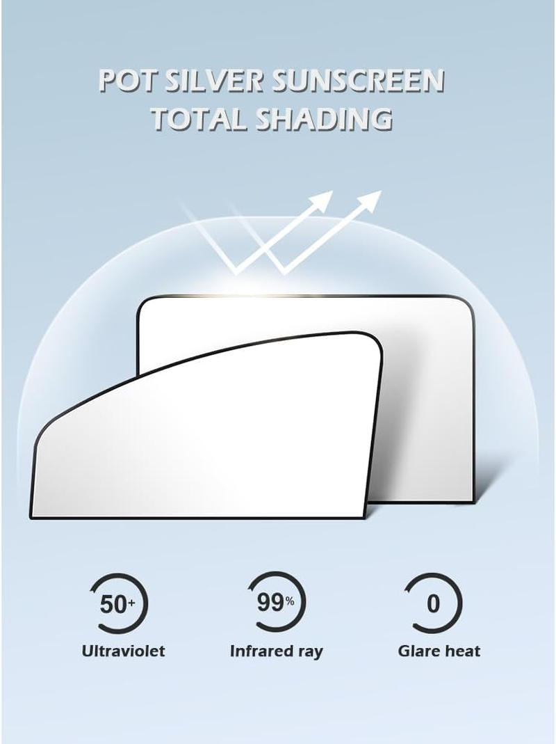 Magnetic Car Window Shade - Full Blackout for UV Block&Privacy Protection with Car Side Window Sun Shade- Universal Suv,Truck,Auto Privacy Shades (A-Side Window/4Pcs)