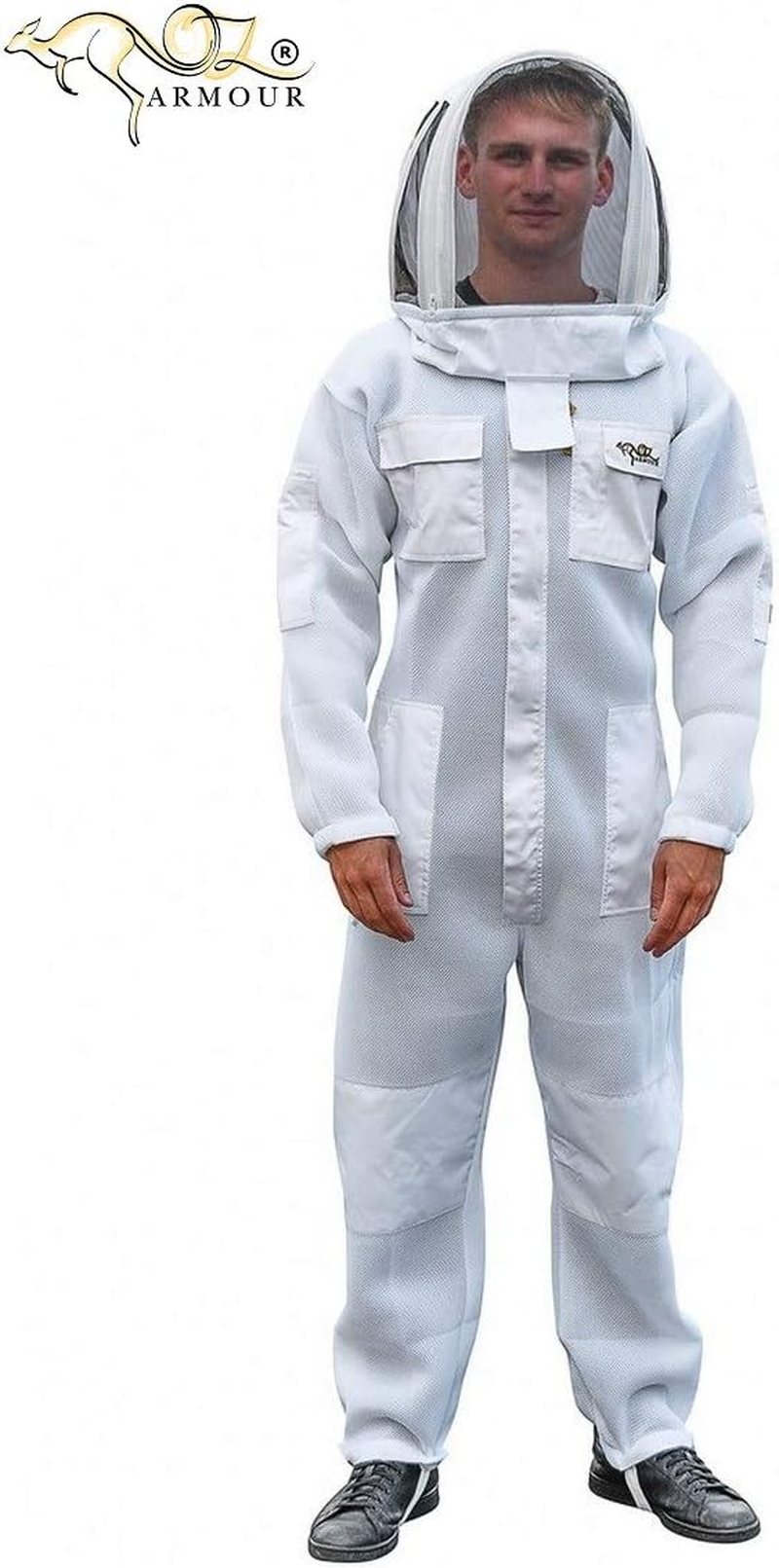 Beekeeping Suit Aerated Light Weight with 2 Hoods Fencing & round Brim Hat (3XL) image number 4