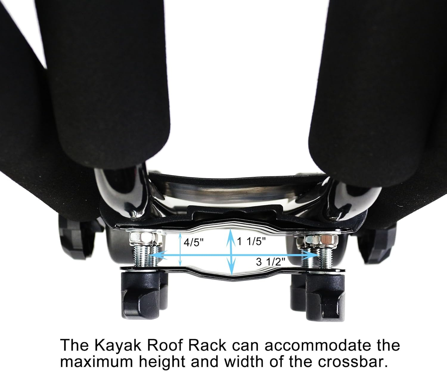 Folding Kayak Roof Rack Adjustable for Kayak/Canoe/Sup,J-Bar Rack on Roof Mounting on SUV, Car and Truck Crossbars. (23-Krf-2)