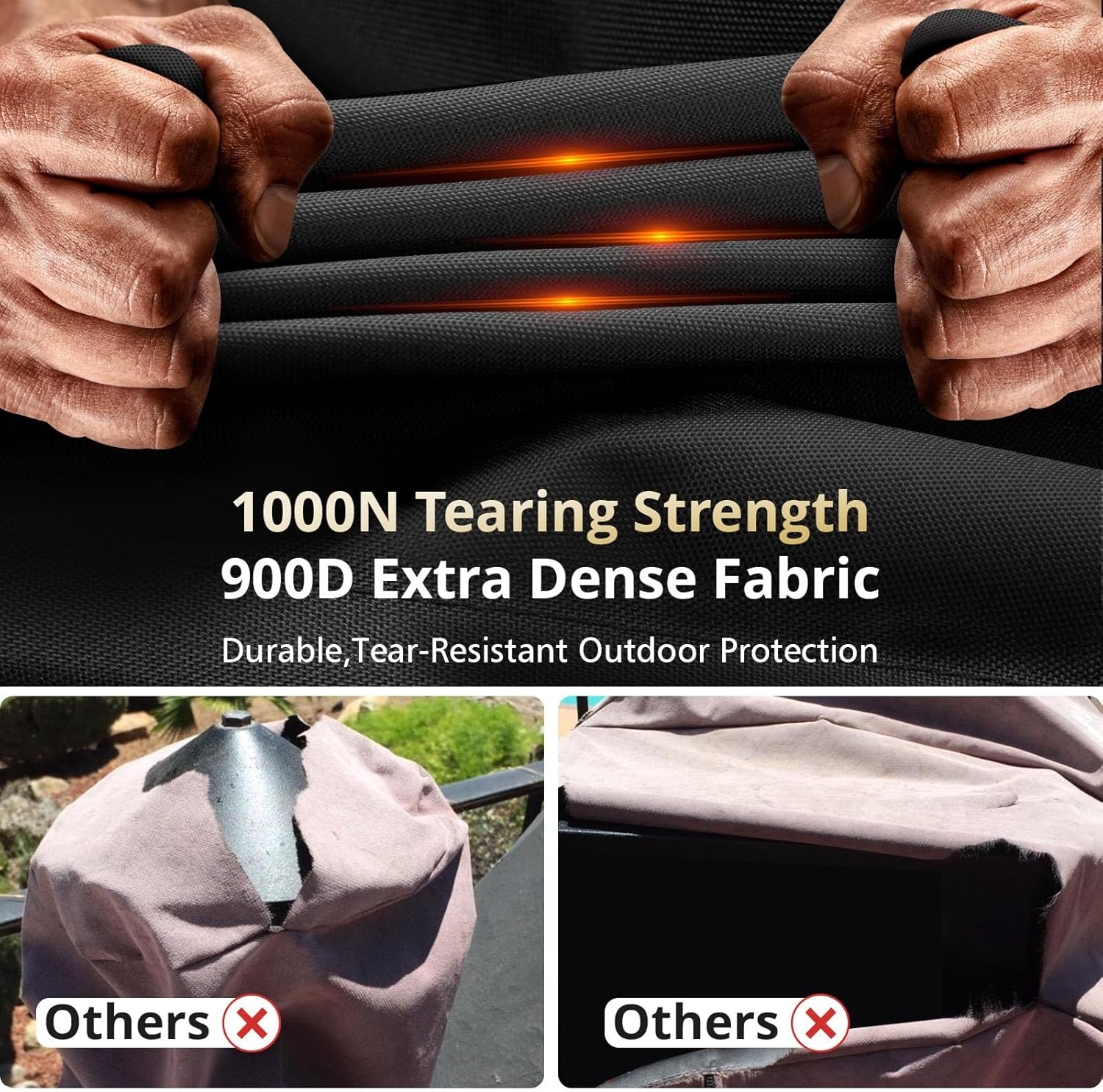 Grill Cover for Traeger Pro 22/575 Series BAC503,[900D Heavy Duty] Wood Pellet Smoker Cover for Traeger Pro 575, Lil'Tex Elite,Eastwood,Black