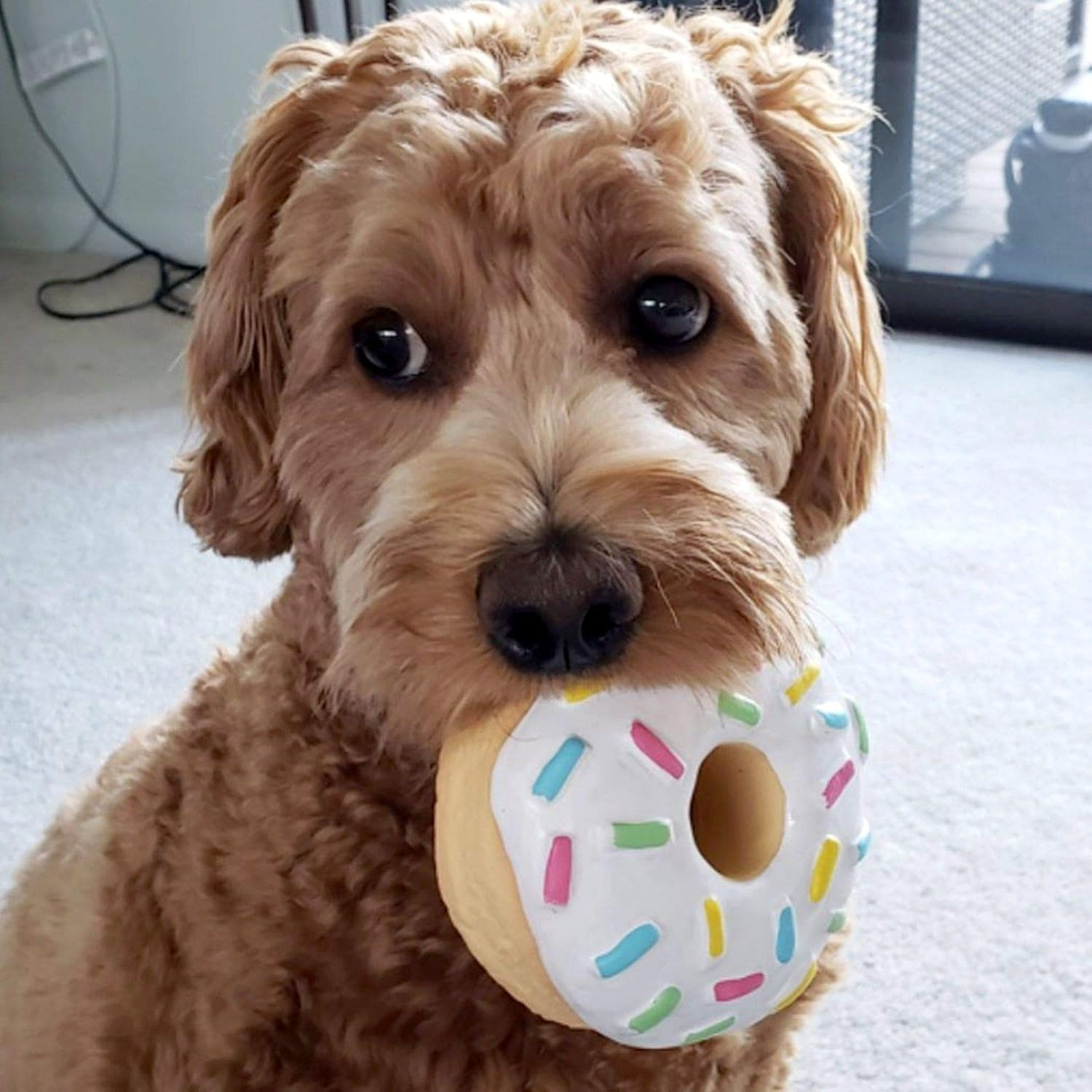 Foufou Dog 87042 Donut Chew Toy Chocolate Dog Toy